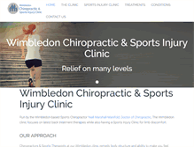 Tablet Screenshot of chiropractorwimbledon.com